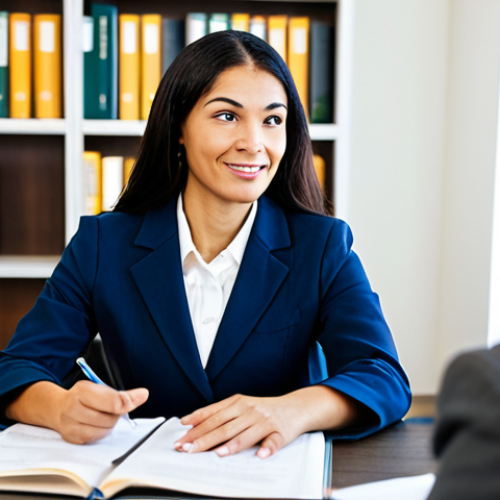 Home 25 Certified Counselor in Session**
A professional female counselor, fully clothed in modest business attire, sitting across from a client in a brightly lit office. Bookshelves and diplomas adorn the background. The counselor is actively listening, with a caring and empathetic expression. Safe for work, appropriate content, professional, perfect anatomy, natural proportions, well-formed hands, proper finger count. This image represents the credibility and skills gained from certification.
**