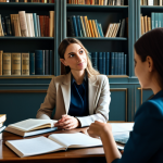 상담심리사와 관련된 추천 학회 - **

"A professional female psychologist in a modest, stylish dress, consults with a client in a sunl...