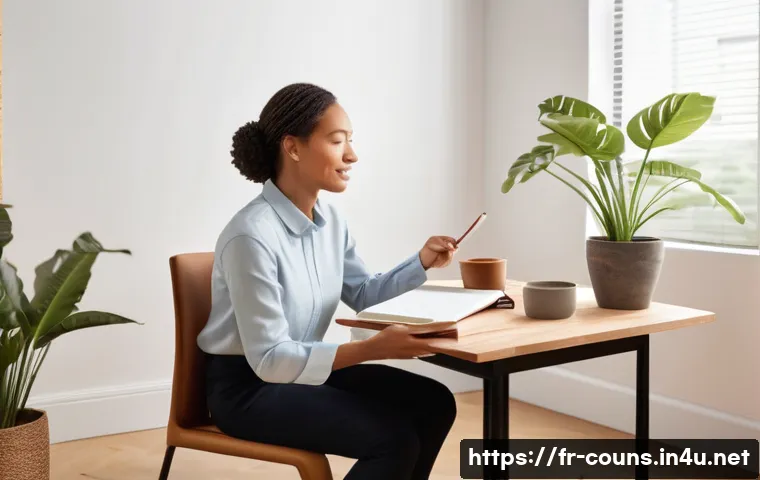 상담심리사에게 유리한 자격증 조합 - A serene therapy room scene featuring a certified cognitive behavioral therapist conducting a sessio...