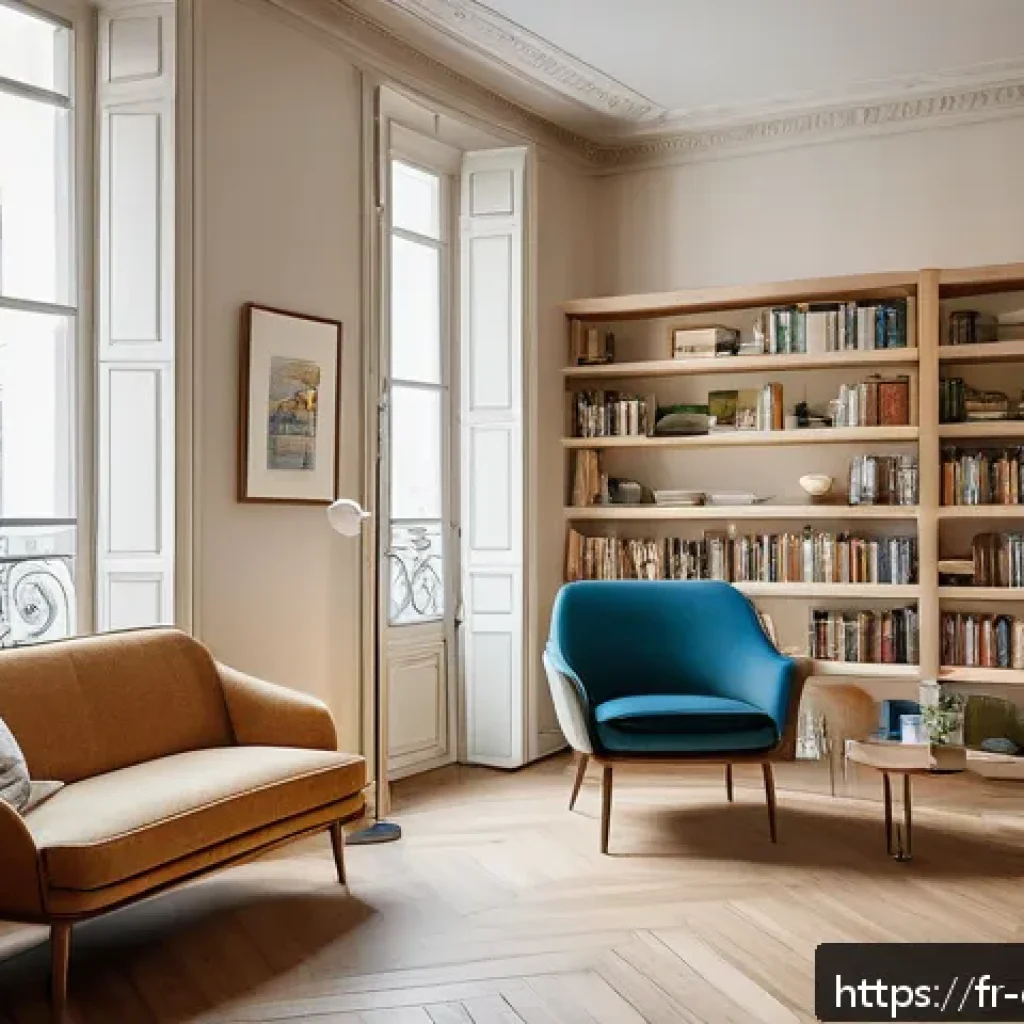 상담심리사 면접에서 자주 묻는 질문 - A warm and inviting therapy room scene in a modern Parisian apartment, showcasing a compassionate ps...