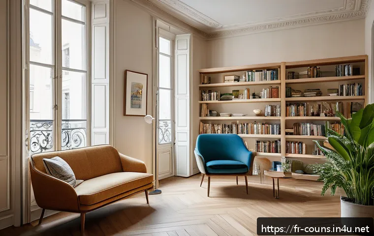 상담심리사 면접에서 자주 묻는 질문 - A warm and inviting therapy room scene in a modern Parisian apartment, showcasing a compassionate ps...