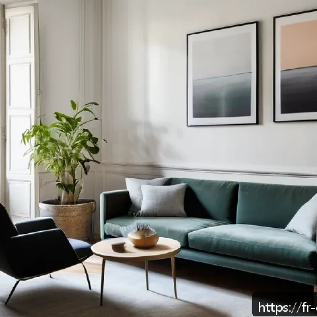 상담심리사의 자기계발 방법 - A serene therapy room in a contemporary Parisian apartment, featuring a calm psychologist attentivel...