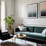 Home 18 상담심리사의 자기계발 방법 - A serene therapy room in a contemporary Parisian apartment, featuring a calm psychologist attentivel...