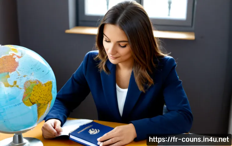 상담심리사 자격증 해외 인정 여부 - Photorealistic French career counselor in a bright Paris office, thoughtfully comparing two unmarked...